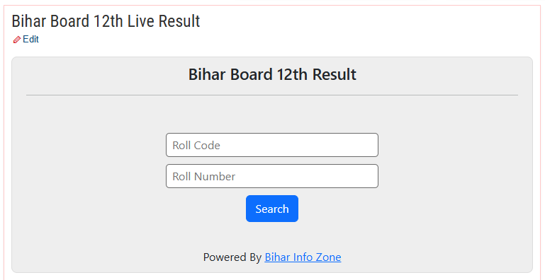 Bihar Board 12th Result 2025